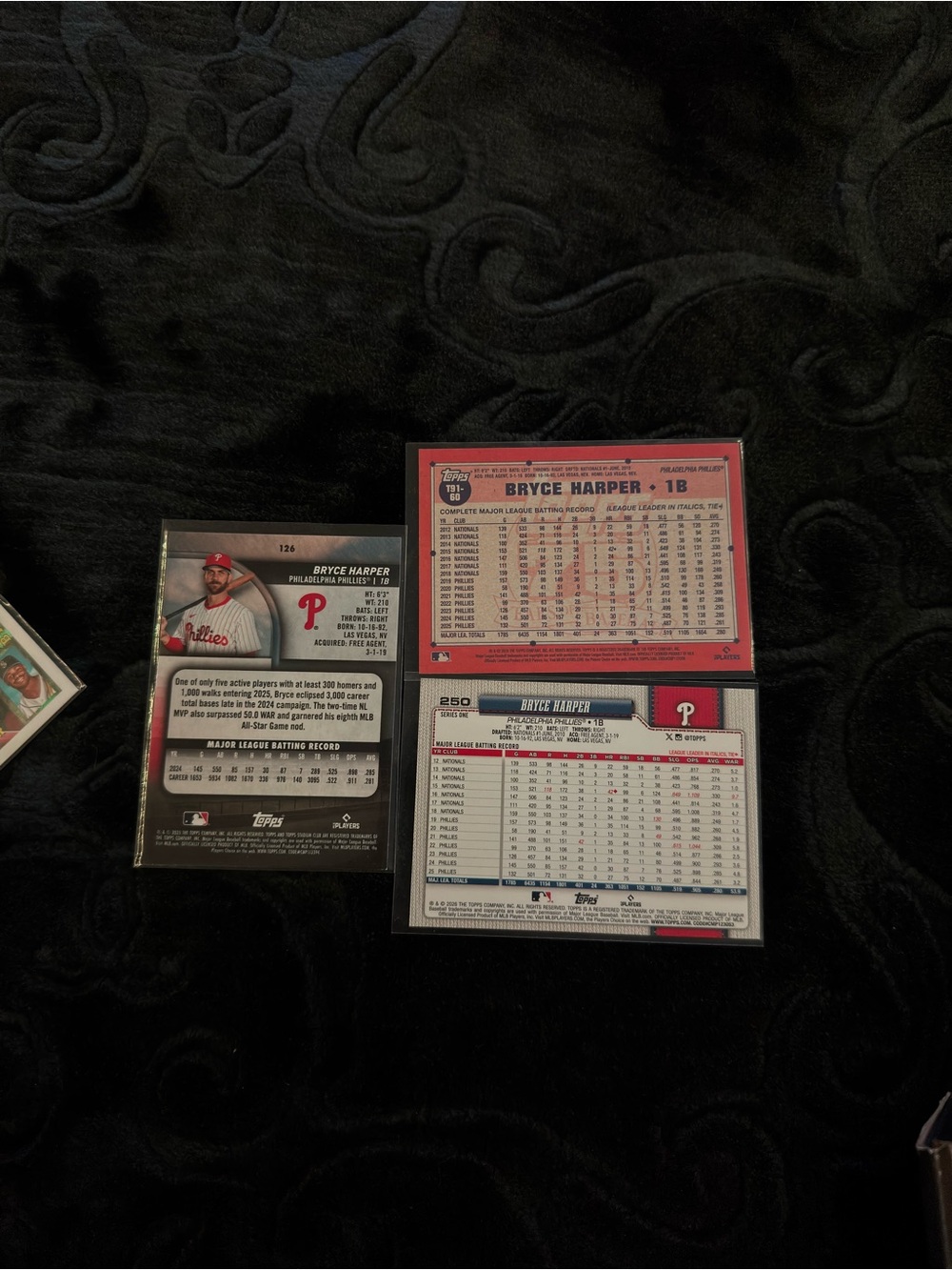Bryce Harper 5 Card Lot Topps Finest ProFiles Phillies Baseball Cards - Picture 5 of 5